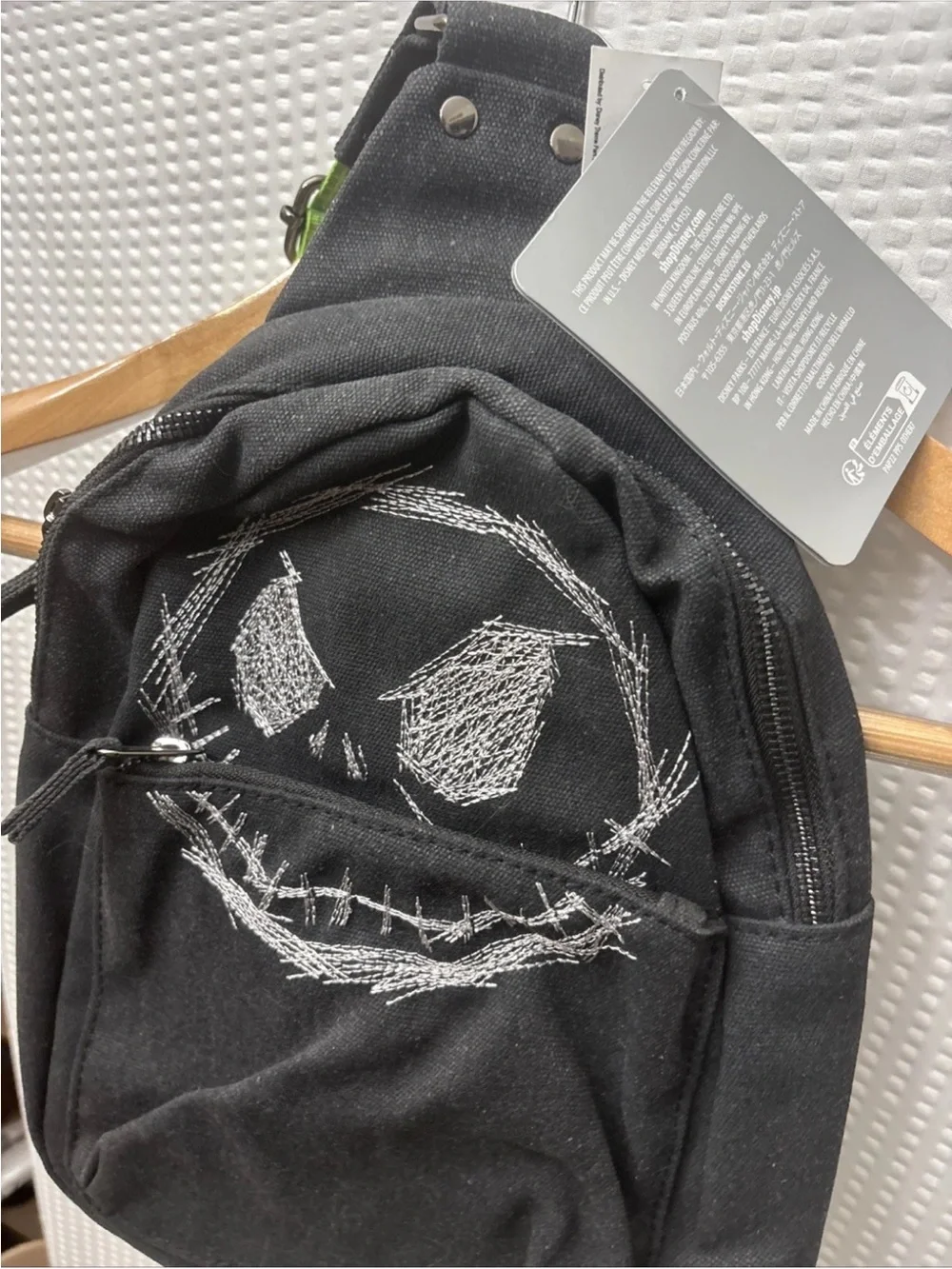 NWT Disney Parks Jack Skellington sling messenger bag